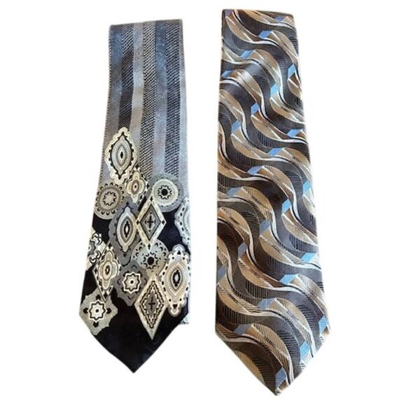 Bachrach 100% Silk Tie Lot | Made in Italy |  | Vintage Designer Style - Picture 1 of 7